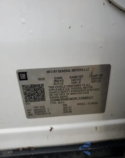 1GNERHKW2KJ298017